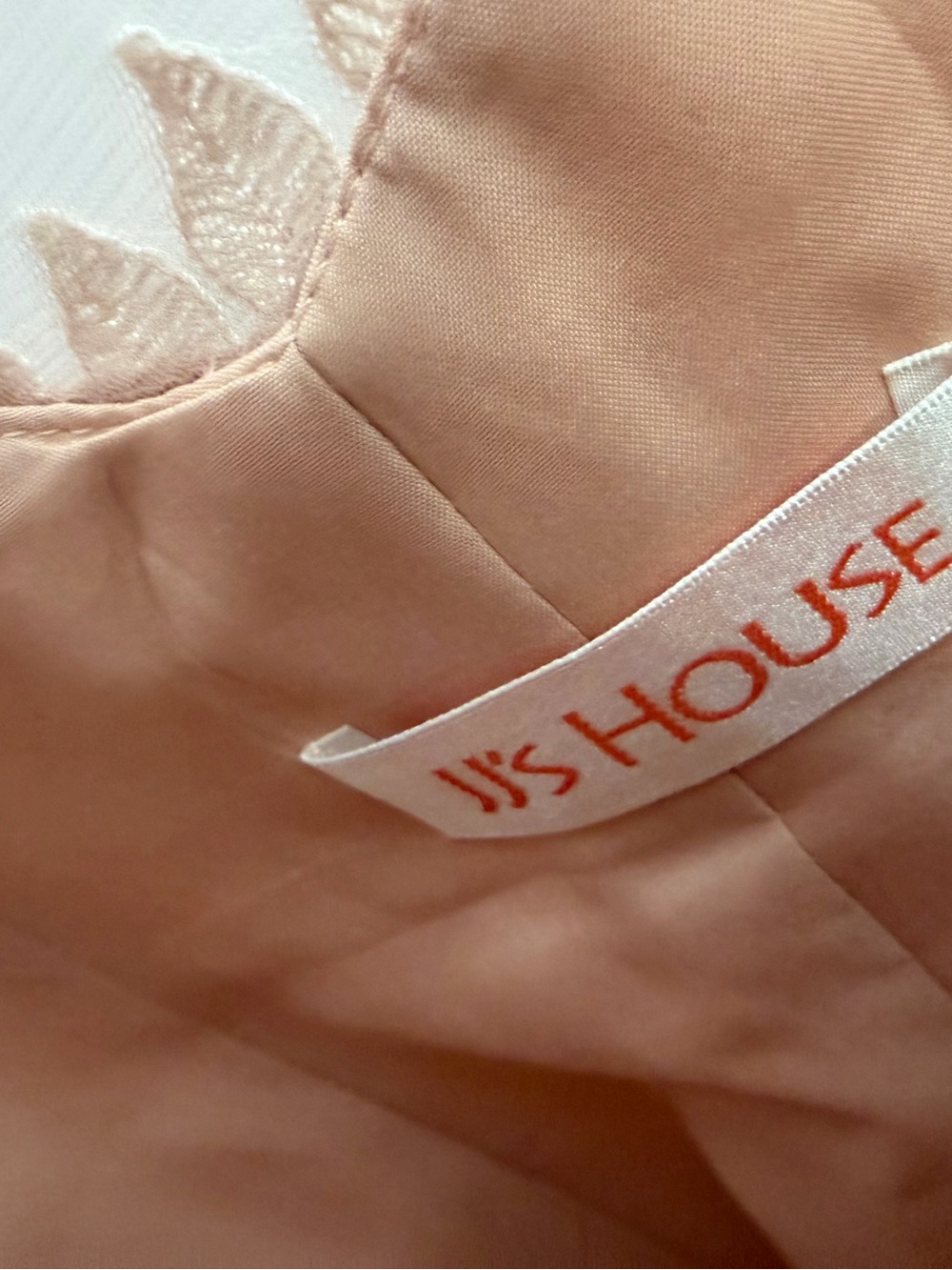 JJs House Blush Pink & White Floral Lace Embroidery Dress Gown With Tulle Skirt - Picture 11 of 12
